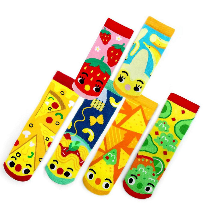 Mismtached Food Socks for Adults - 3 Pairs of Pals Socks, Taste Buds Collection (size: Adult Large, fits up to size 12 U.S. Mens Shoes) Image