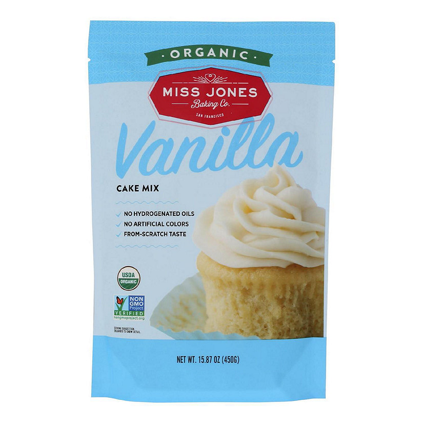 Miss Jones Baking Cake Mix - Vanilla - Case of 6 - 15.87 oz. Image