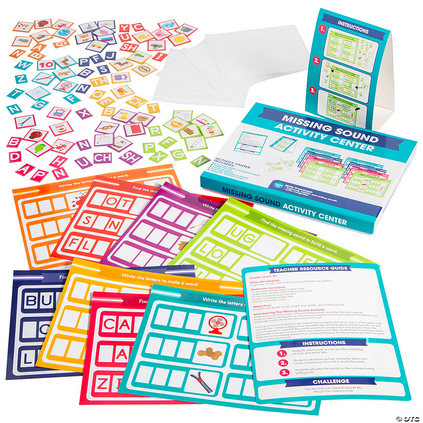 Missing Sound Language Arts Educational Activity Classroom Center Kit &amp;#8211; 19 Pc. Image