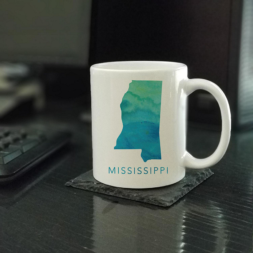 Mississippi Aqua Blue Water Ceramic Mug Image