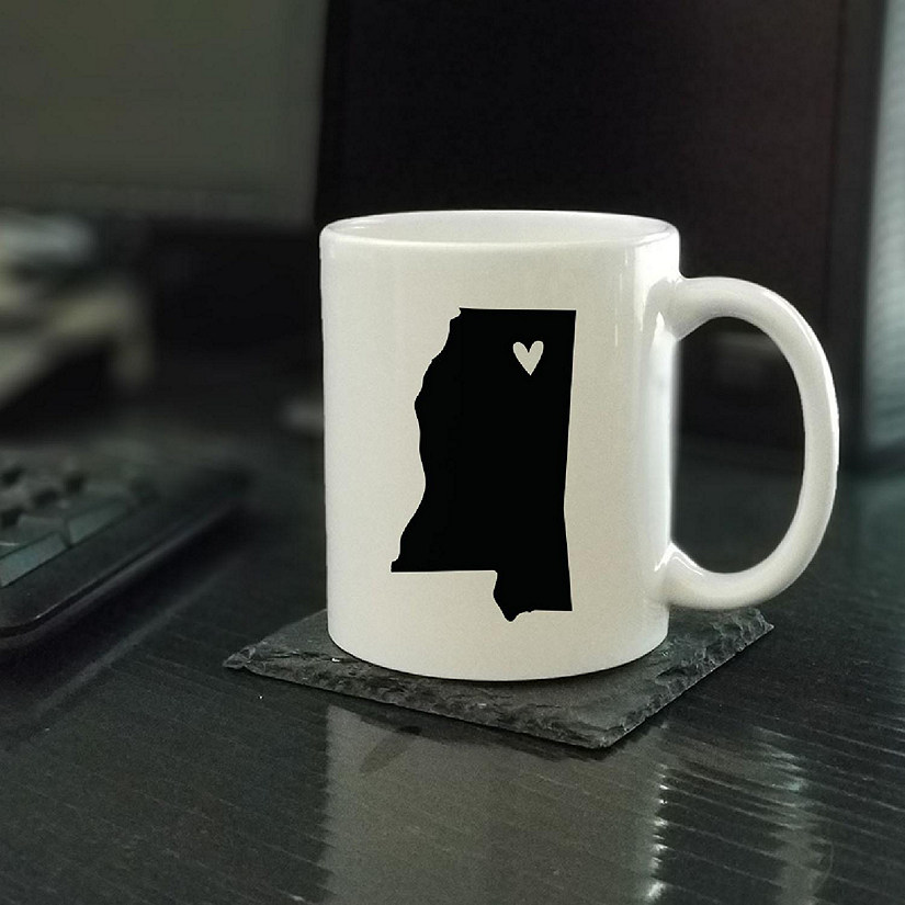 Mississippi State Heart Ceramic Mug Image