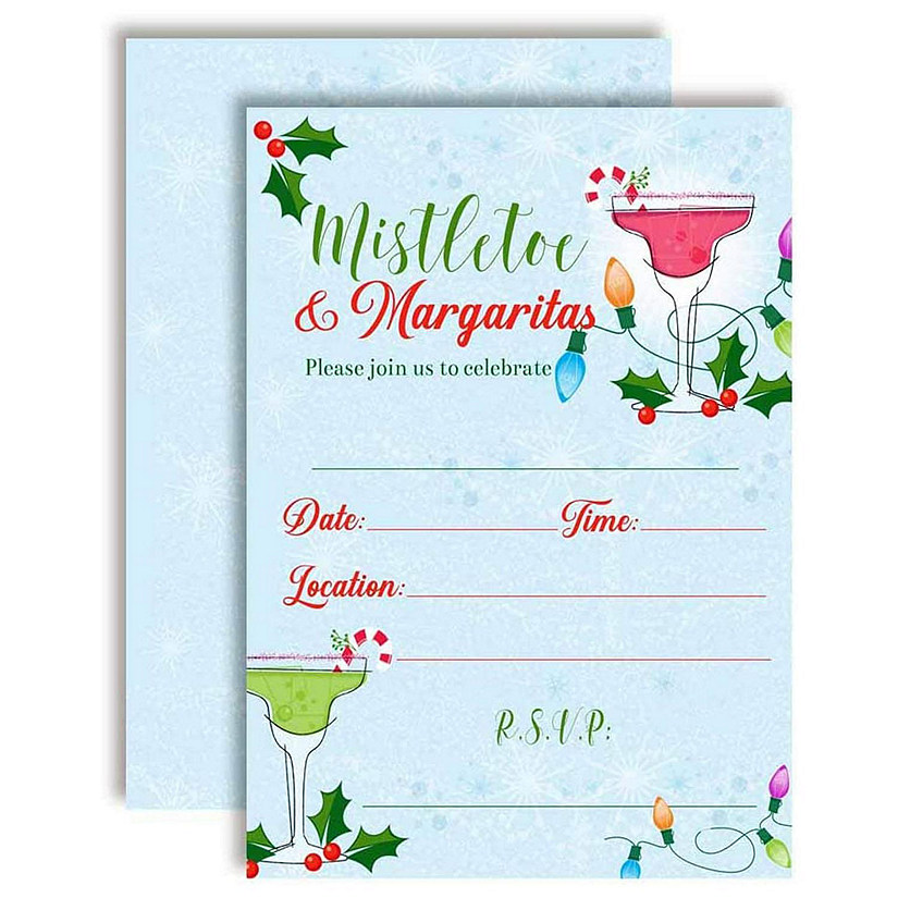 Mistletoe and Margaritas Invitations 40pc. by AmandaCreation Image
