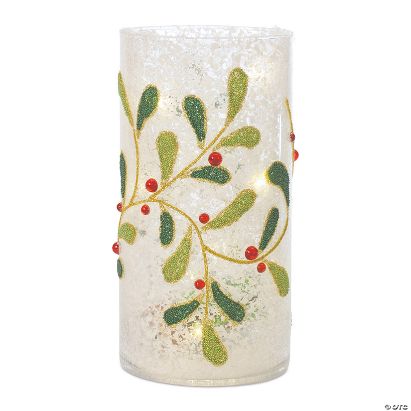 Mistletoe Candle Holder (Set Of 2) 7.75"H Glass Image