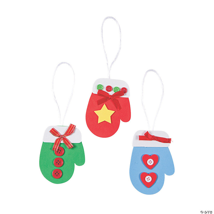 Mitten Christmas Ornament Craft Kit - 48 Pc. | Oriental Trading