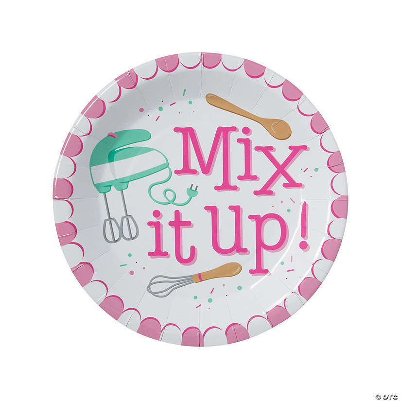 Mix it Up Baking Party Paper Dinner Plates - 8 Ct. Image