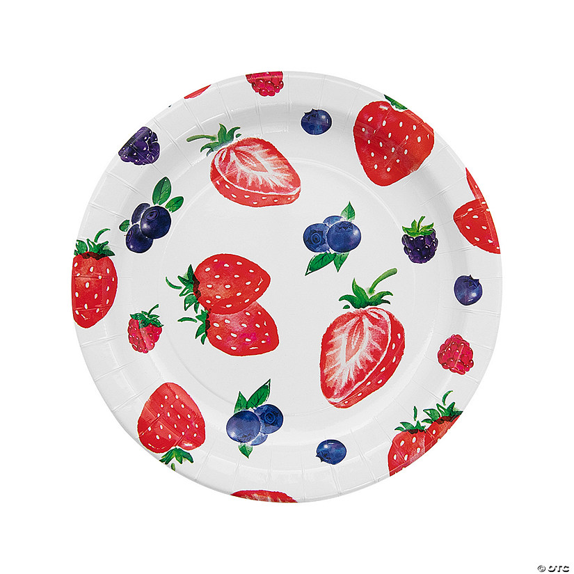 Mixed Berry Paper Dinner Plates - 8 Ct. Image