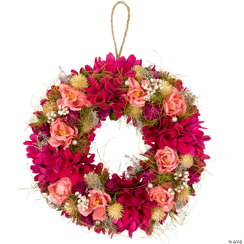 Mixed Floral and Berries Artificial Spring Wreath - 12.5" Image