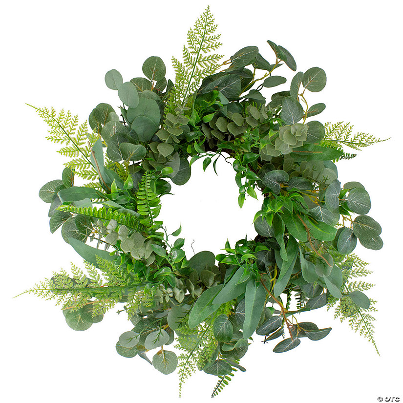 Mixed Foliage Artificial Spring Wreath 24" Image