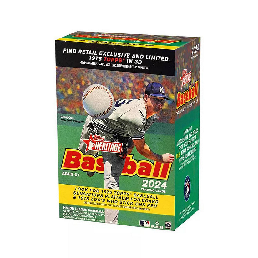 MLB 2024 Topps Heritage Baseball Value Box  8 Packs Image