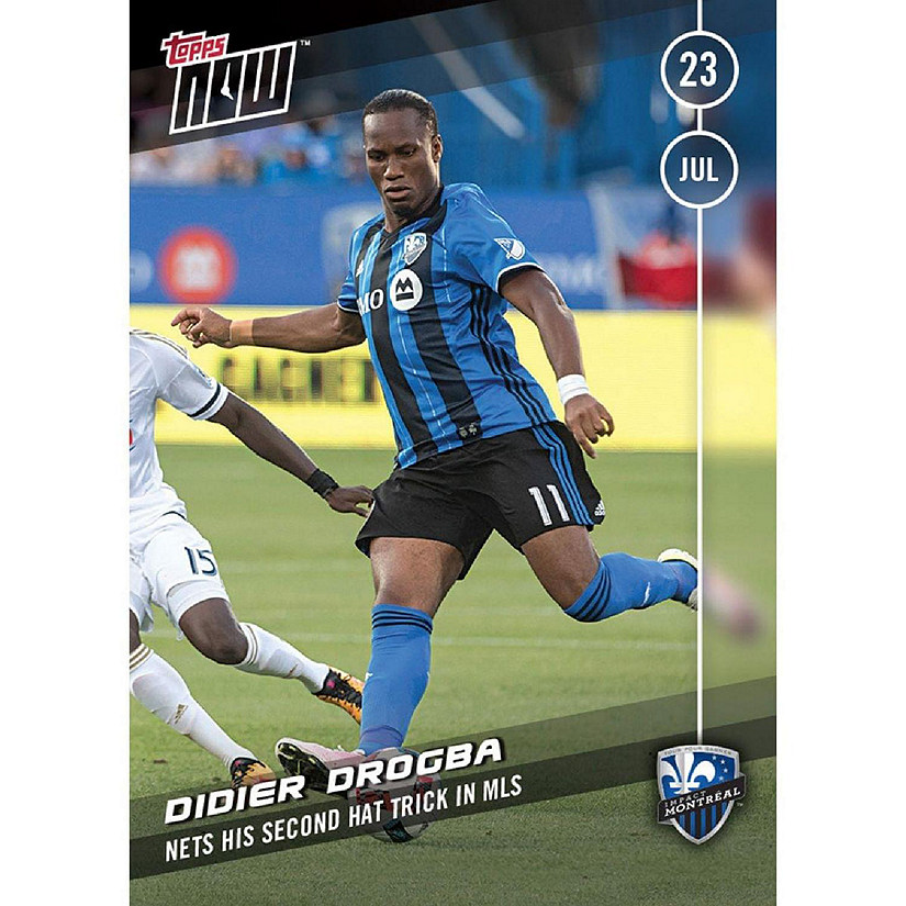 MLS Montreal Impact Didier Drogba #8 Topps NOW Trading Card Image
