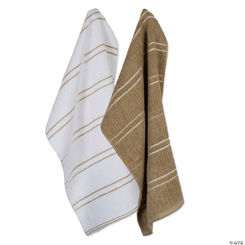 Mocha Ribbed Terry Dishtowel (Set Of 6) Image