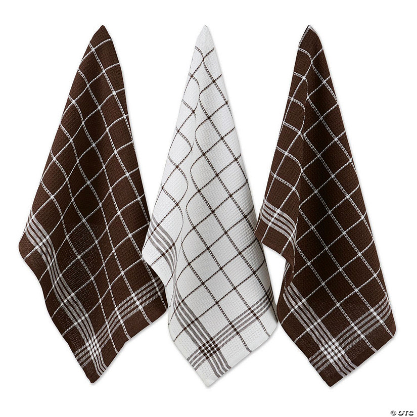 Mocha Waffle Weave Dishtowel (Set Of 6) Image