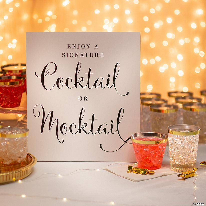 Mocktail Sign & Drinkware Kit - 45 Pc. Image