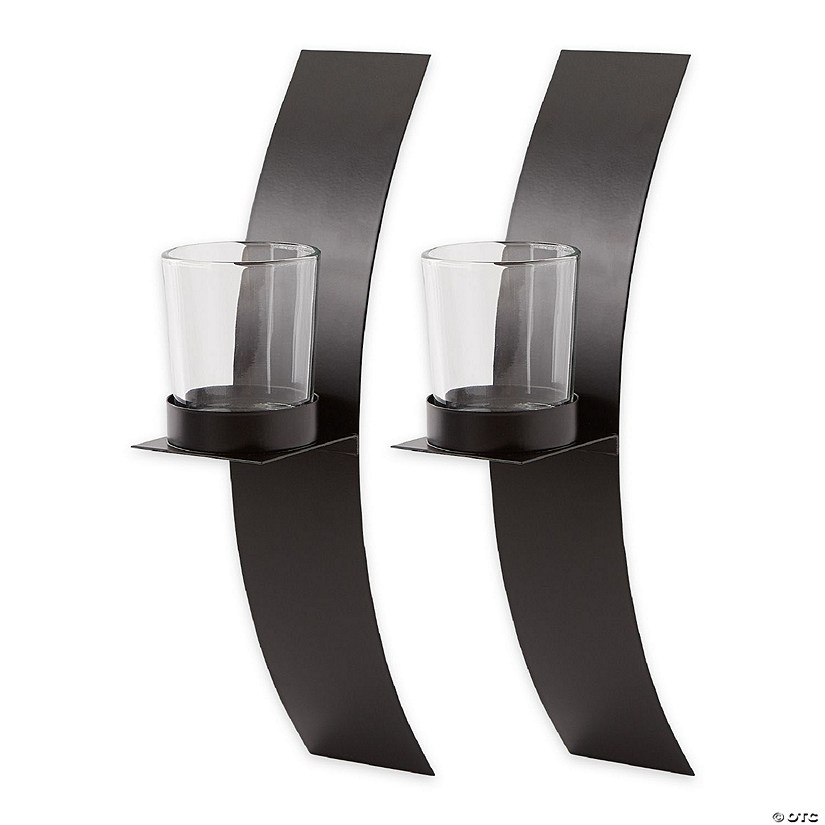 Mod-Art Candle Wall Sconce (Set Of 2) 8" Tall Image