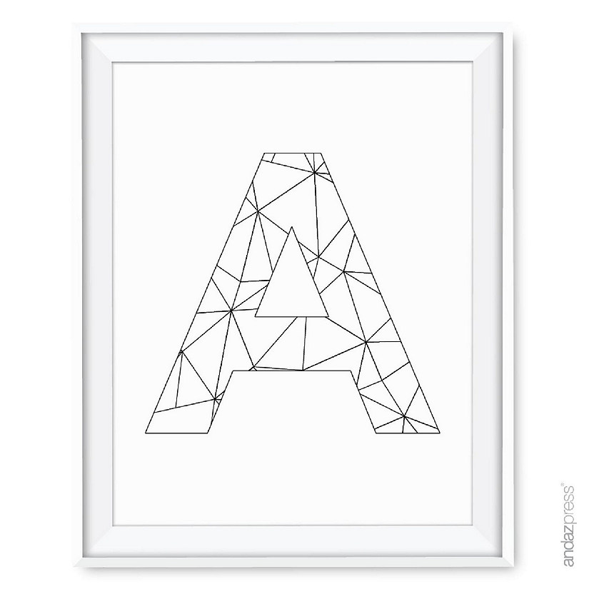 Modern Black White Geometric A 8.5x11 Image