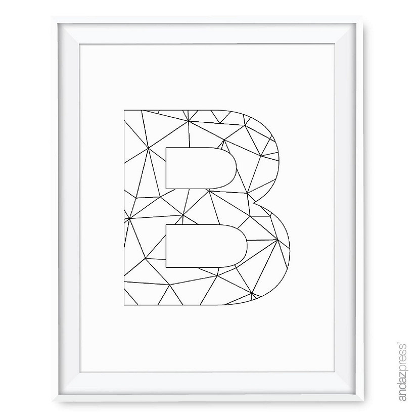 Modern Black White Geometric B 8.5x11 Image