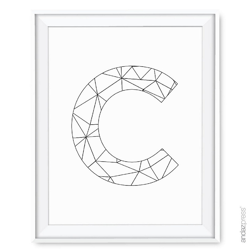Modern Black White Geometric C 8.5x11 Image