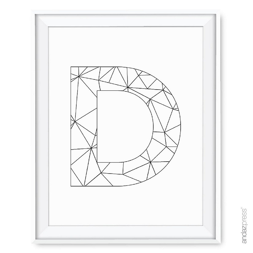 Modern Black White Geometric D 8.5x11 Image