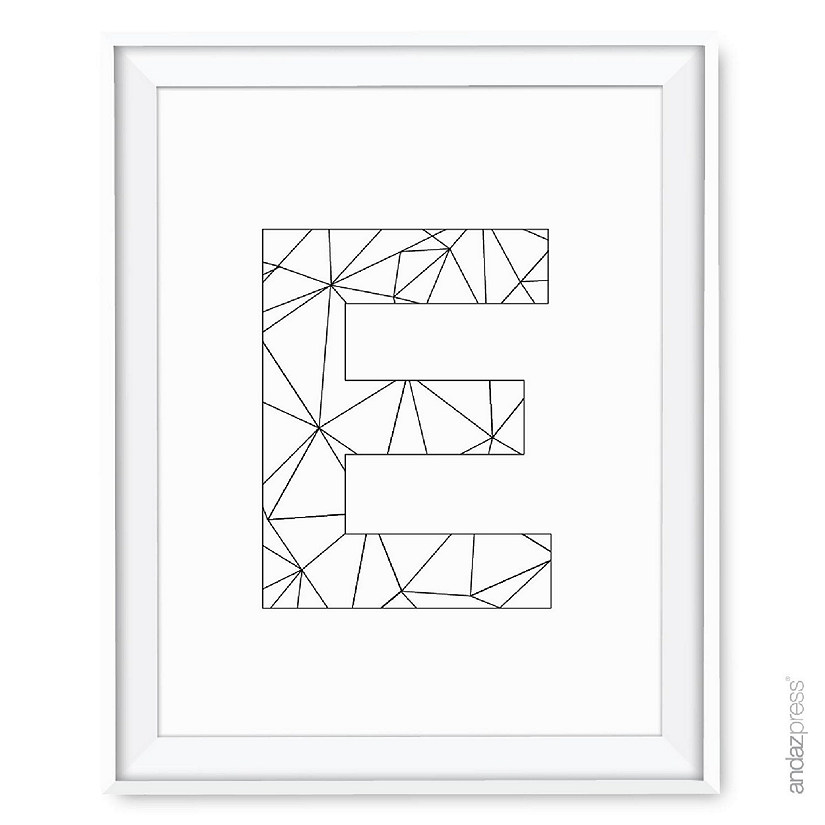 Modern Black White Geometric E 8.5x11 Image