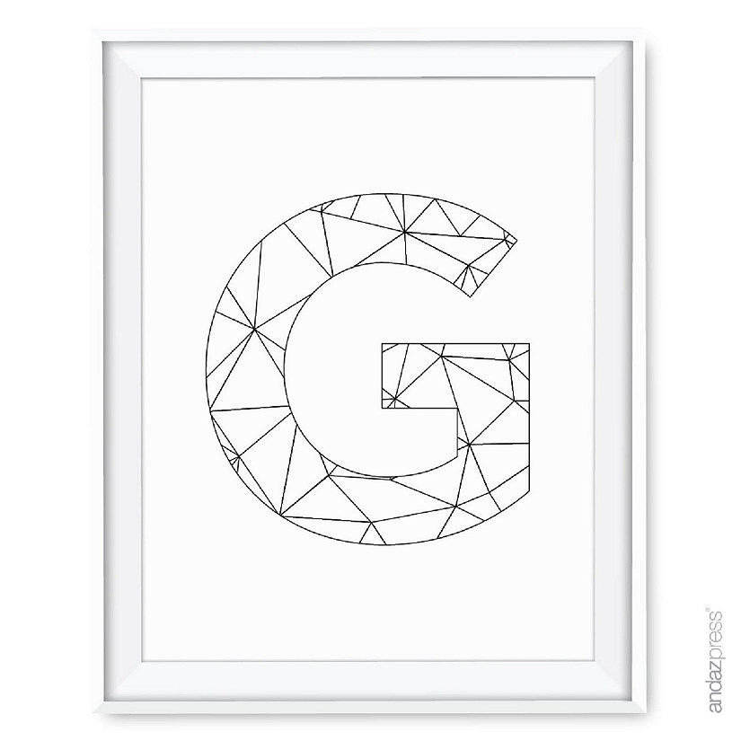 Modern Black White Geometric G 8.5x11 Image