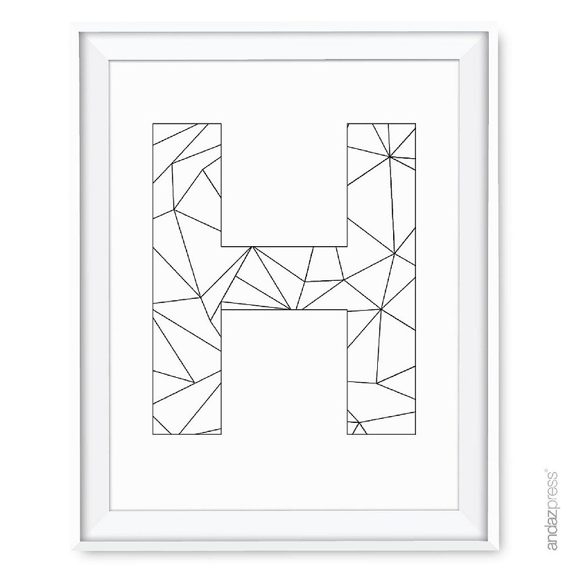 Modern Black White Geometric H 8.5x11 Image