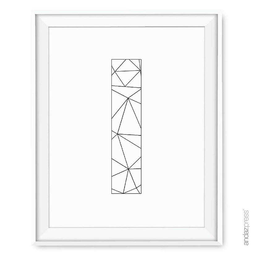 Modern Black White Geometric I 8.5x11 Image