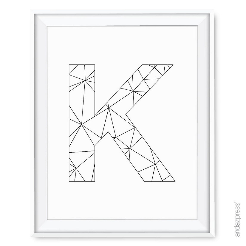 Modern Black White Geometric K 8.5x11 Image