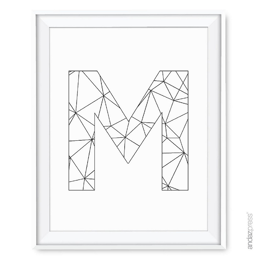 Modern Black White Geometric M 8.5x11 Image