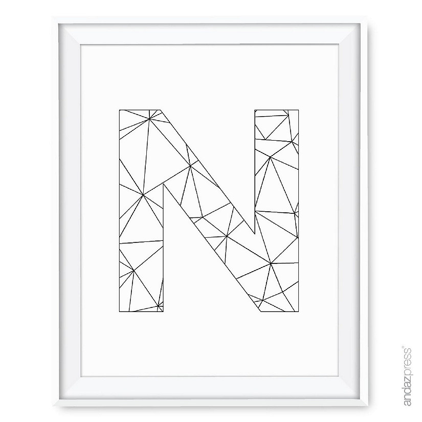 Modern Black White Geometric N 8.5x11 Image