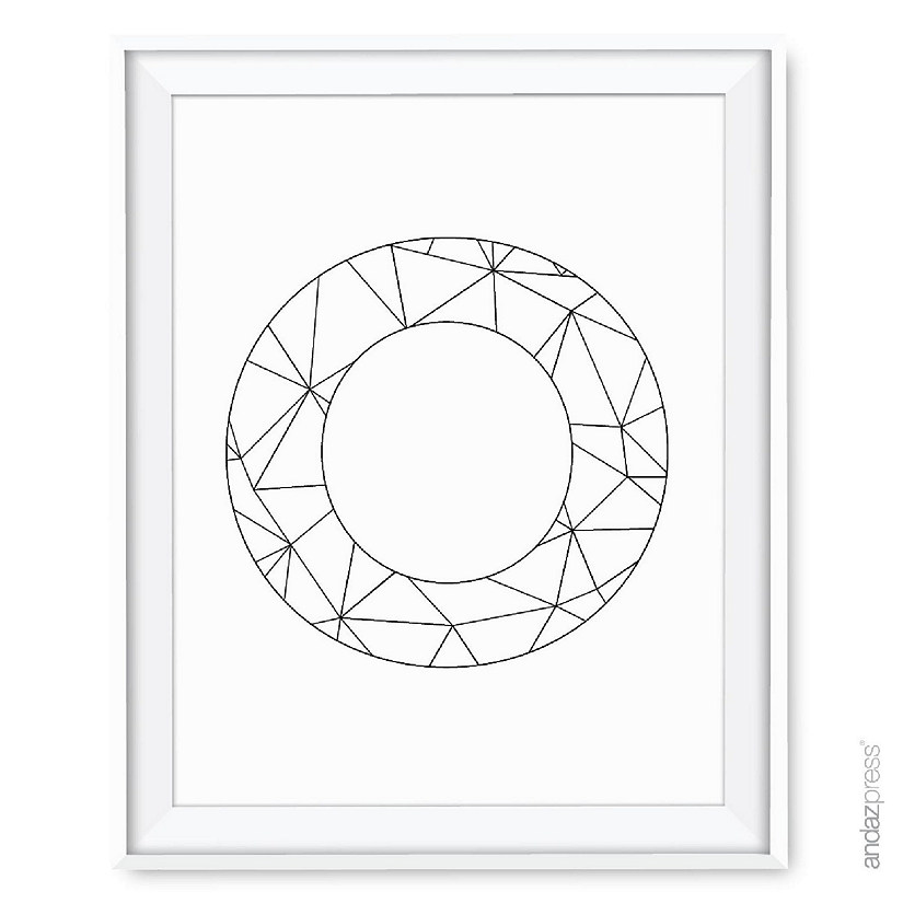 Modern Black White Geometric O 8.5x11 Image