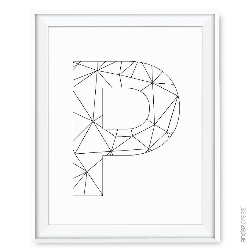 Modern Black White Geometric P 8.5x11 Image