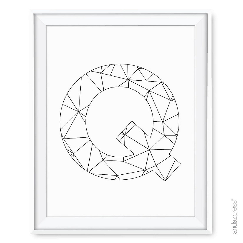 Modern Black White Geometric Q 8.5x11 Image