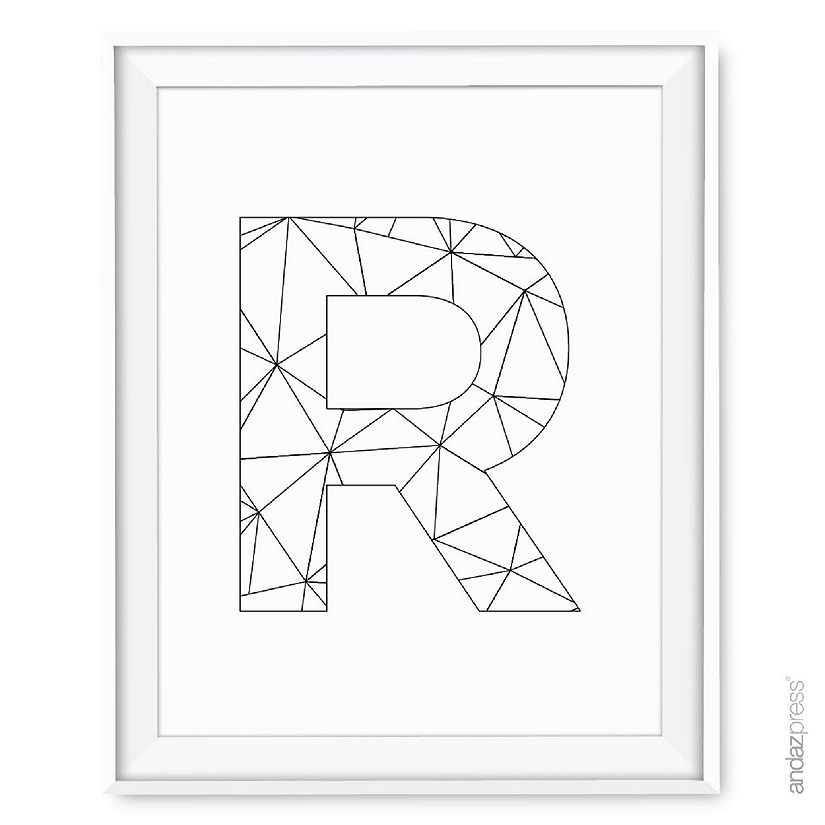 Modern Black White Geometric R 8.5x11 Image