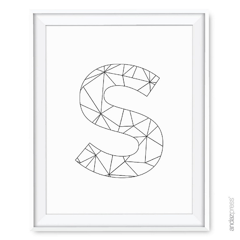 Modern Black White Geometric S 8.5x11 Image