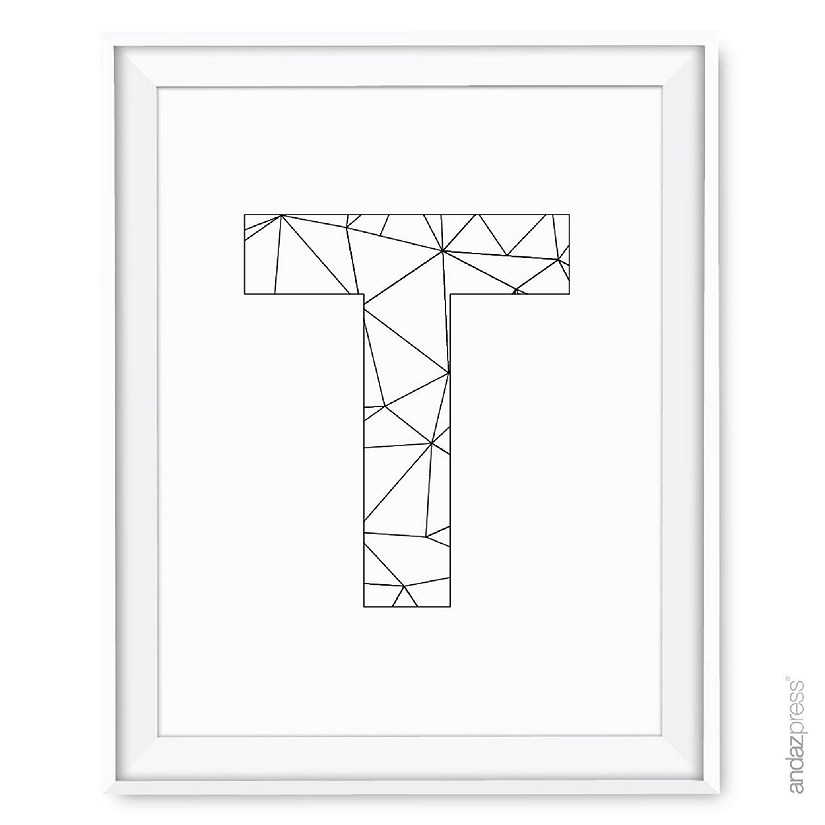 Modern Black White Geometric T 8.5x11 Image