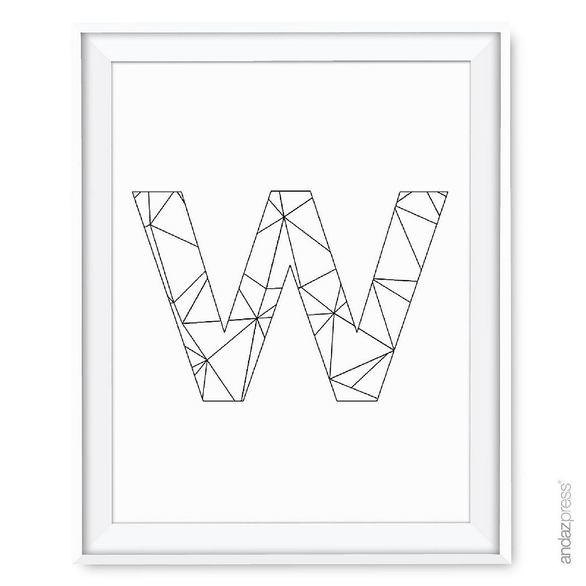 Modern Black White Geometric W 8.5x11 Image