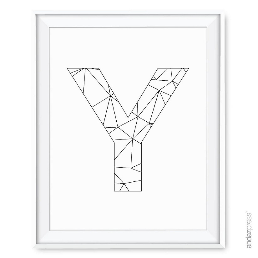 Modern Black White Geometric Y 8.5x11 Image