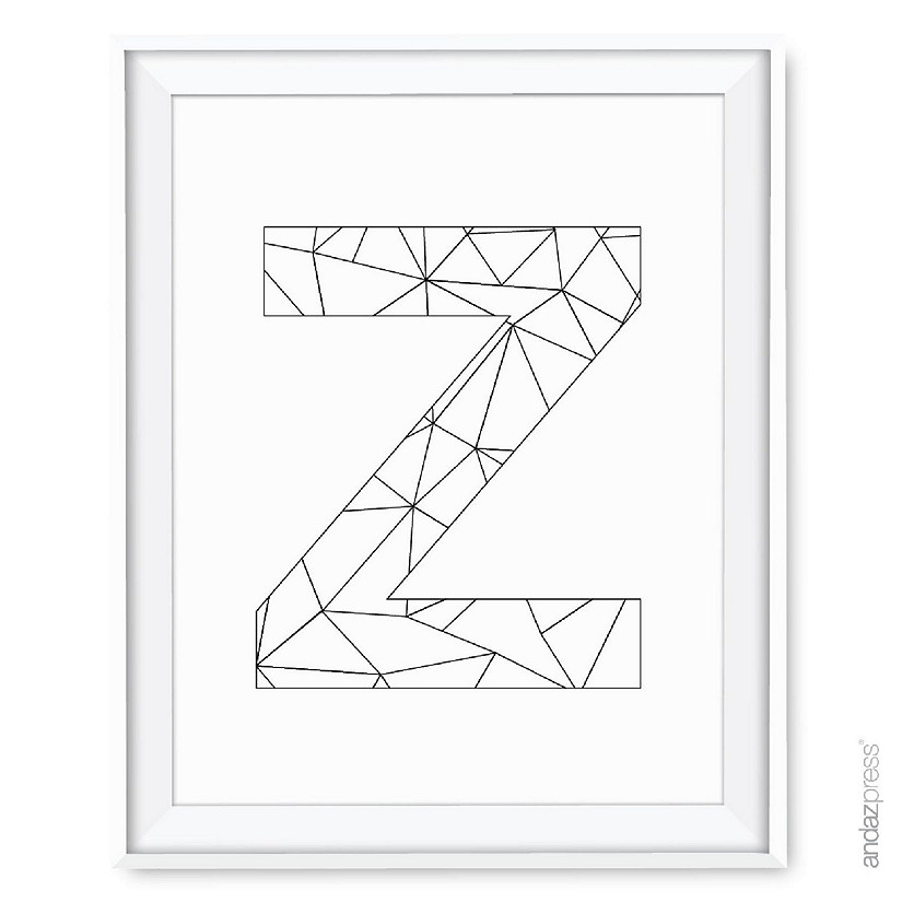 Modern Black White Geometric Z 8.5x11 Image