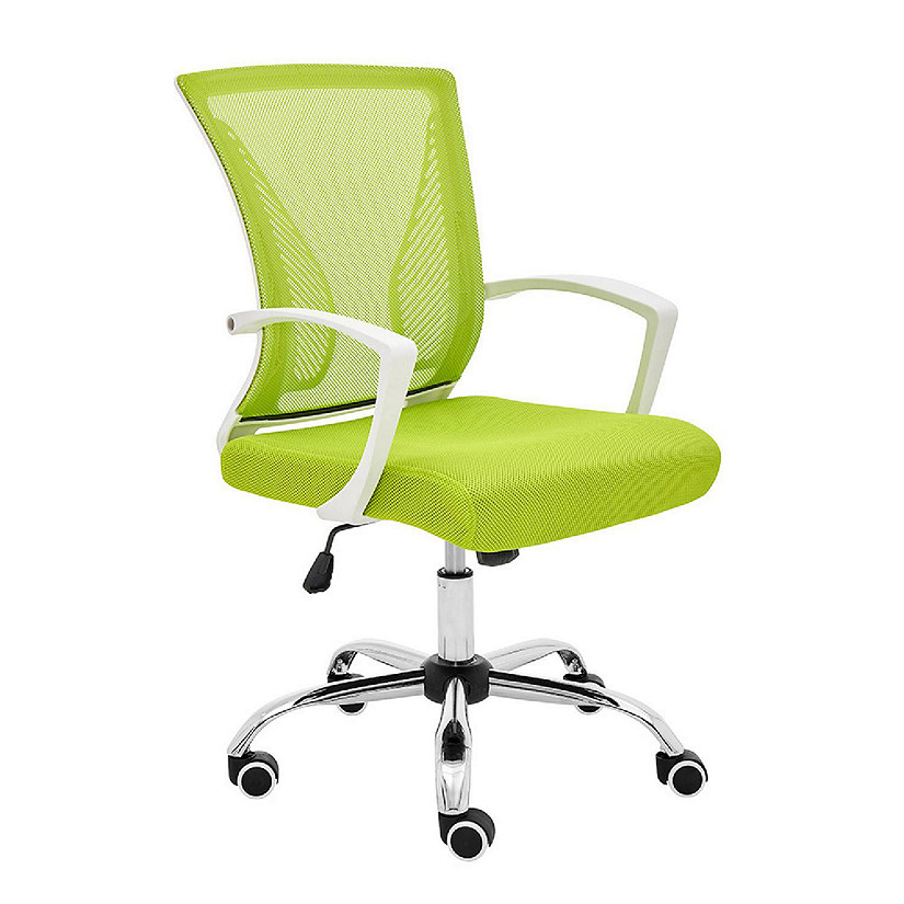 Modern Home Zuna Mid-Back Office Chair - White/Lime Image