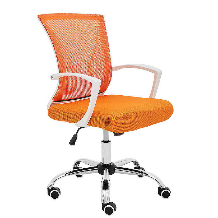 Modern Home Zuna MidBack Office Chair White/Orange Oriental Trading