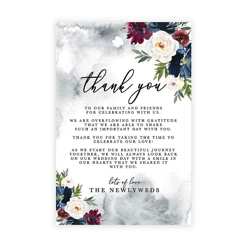 Modern Rustic Florals TY Card 4x6IN 56PC Image