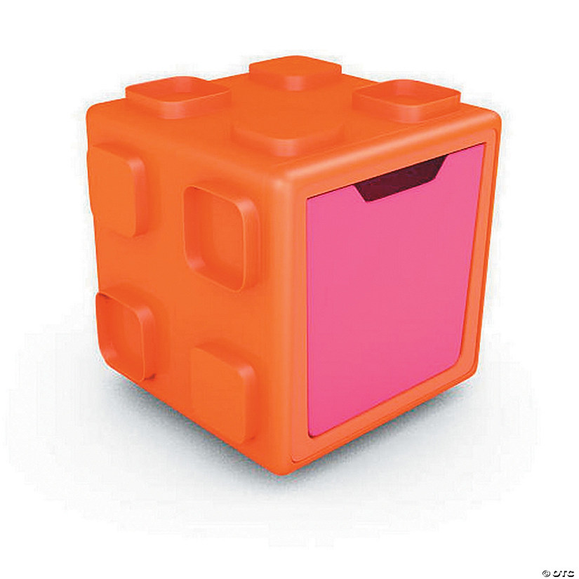 Modular Toy Storage Box: Orange/Pink Image