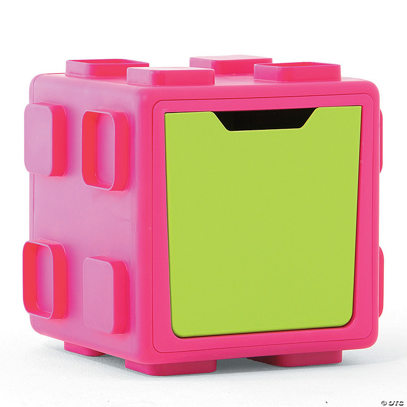 Modular Toy Storage Box: Pink/Lime Image