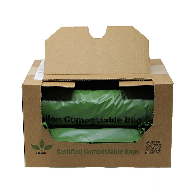 Mogalixe Compostable 64 Gallon Trash Bags Set of 60 Image