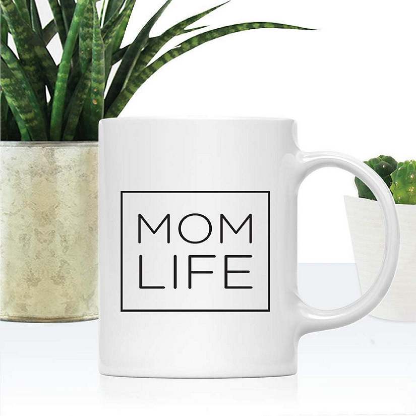 Mom Life Box Graphic Ceramic Mug Image