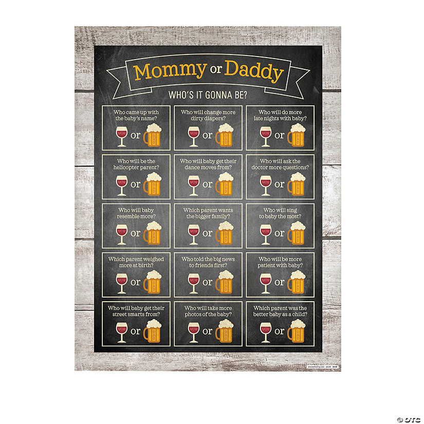Mom or Dad Baby Shower Game - 24 Pc. Image