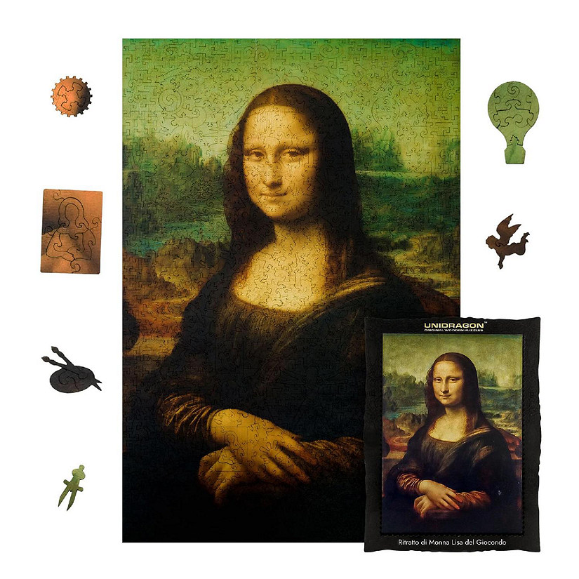 Mona Lisa 1000 Piece Wooden Jigsaw Puzzle Image