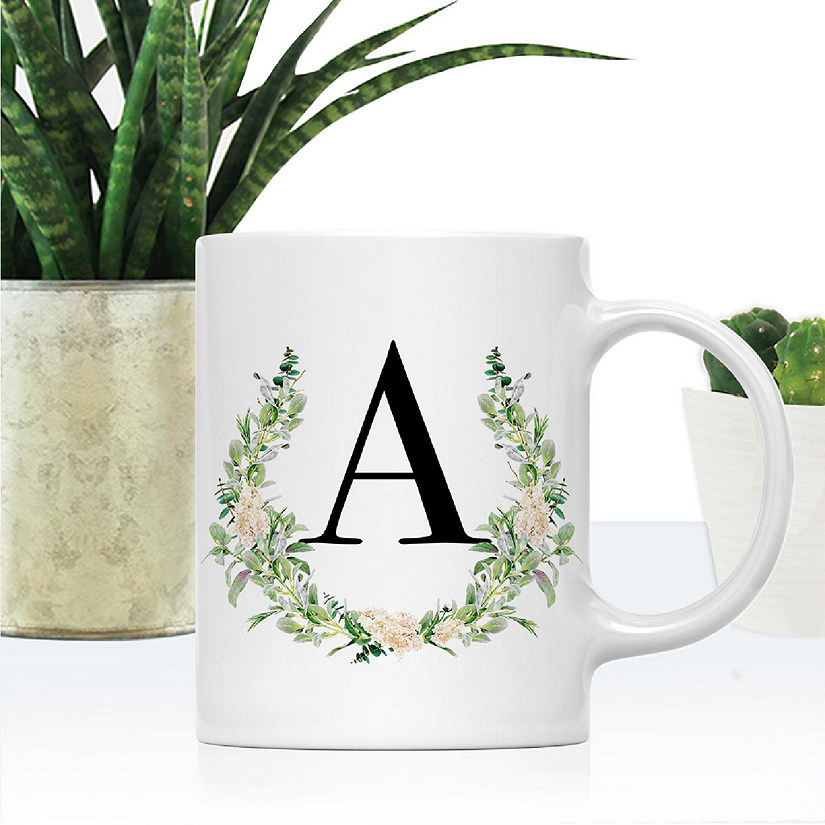 Monogram A Ceramic Mug Garden Green Image