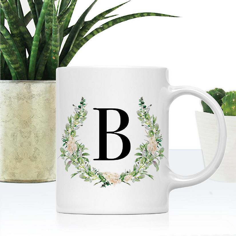 Monogram B Ceramic Mug Garden Green Image