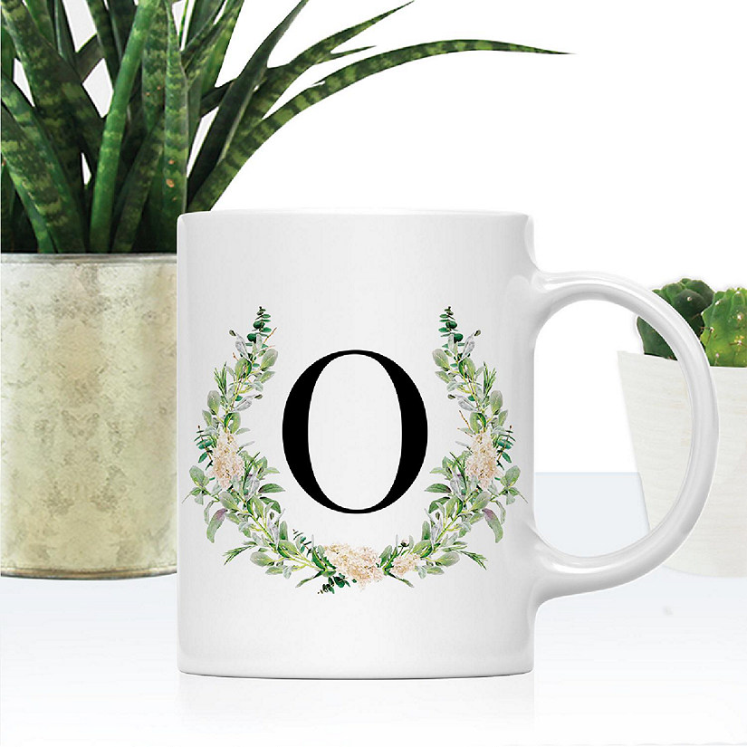 Monogram O Ceramic Mug Garden Green Image